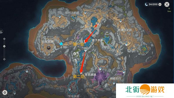 原神层岩巨渊地下矿区钓鱼点在哪里 层岩巨渊地下矿区两处钓鱼点位置[多图]图片2