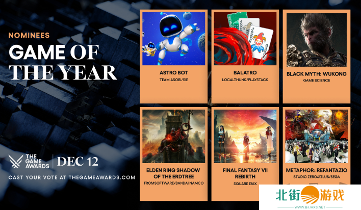 TGA2024年提名游戏名单大全 2024年tga提名奖项介绍